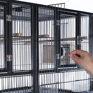 Cage d'élevage multi-niveaux grande capacité pour pigeons, perroquets et oiseaux – Cage à oiseaux empilable pour canaris, modulable et mobile - Product Image 3