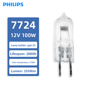 Ampoule halogène de haute qualité GY6.35 7724 100W <span class=keywords><strong>12V</strong></span> pour projecteur de plafond, microfilm, endoscope - Product Image 1