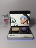 Support d'affichage OWS en acrylique transparent pour écouteurs Bluetooth sans fil intra-auriculaires de sport avec lumière LED