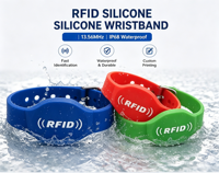 Bracelet en silicone NFC NTAG215 en gros pour événements, personnalisable en vrac pour le marketing numérique d'entreprise et les systèmes de fidélisation CRM