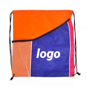 Trendy LogoImprinted Polyester <b>Backpack</b> with Mesh Insert Perfect for Kids' Day Trips - Product Image 1