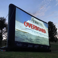 Tissu imperméable de projection large gonflable extérieure de l'écran de cinéma 10M pour des événements drive-in de cinéma
