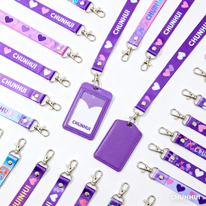 Cotton Lanyard with Silkscreen Printing Sparkly Color Metal Clip Neck for Sports VIP Happy Cruise-Bulk Supply