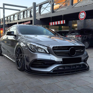 Front Bumper Lip Spoiler Diffuser <b>Splitters</b> Body Kit Guard Trim for Mercedes-Benz CLA-Class C117 CLA200 260 CLA45 AMG 2016-2019 - Product Image 6