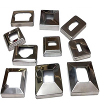 Plaques de couverture de garde-corps en acier inoxydable à base carrée pour embouts carrés