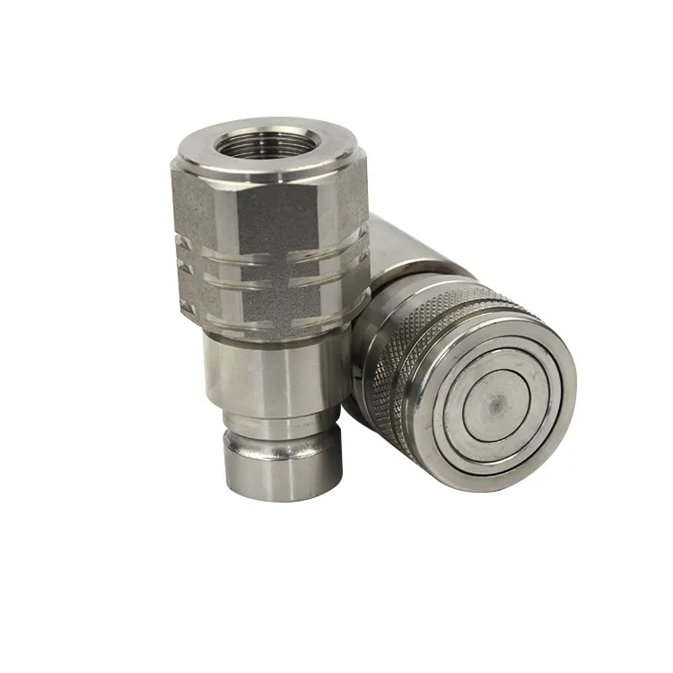 stainless steel hydraulic quick coupling connector quick release hose fitting
