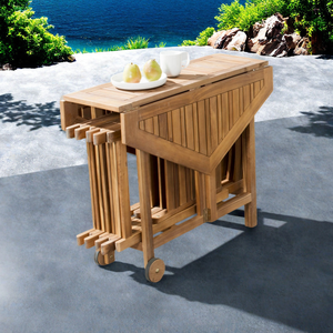 <span class=keywords><strong>Tavolo</strong></span> da <span class=keywords><strong>esterno</strong></span> in 5 pezzi 4 sedie realizzate in legno di Acacia Teak marrone finitura pieghevole <span class=keywords><strong>tavolo</strong></span> da pranzo Set di sedie con vita spensierata - Product Image 4