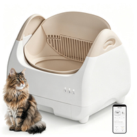 Nouvelle conception, facile à utiliser, litière automatique intelligente pour chat en plastique avec nettoyage automatique, facile à nettoyer, contrôle des odeurs pour plusieurs chats