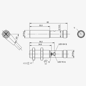 Sensor Óptico de Haz Pasante MS-Ball Uff BOS024U BOS 12M-PA-RE10-S4 Fotoeléctrico Nuevo y Original en Stock - Product Image 1