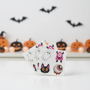 Autocollants de <span class=keywords><strong>tatouage</strong></span> fantômes et citrouilles personnalisés pour Halloween, motifs sorcière, dessins animés pour le corps, les bras et les épaules – Vente chaude directe usine - Product Image 4