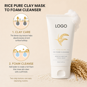 Limpiador Facial Profesional Purificante, Refrescante y Suavizante, Purifica los Poros, No Reseca, con Extracto de Arroz, para Piel Grasa y Mixta, Espuma Limpiadora de Arroz - Product Image 4