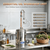 Distillateur d'Hydrolat et d'Extraits d'Herbes 2-en-1 en Acier Inoxydable pour Aromathérapie Domestique