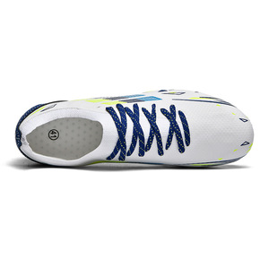 Chaussures de football pour hommes, femmes et jeunes, en tissu mesh respirant, pour toutes les saisons, entraînement et compétition, blanc, bleu, noir - Product Image 4