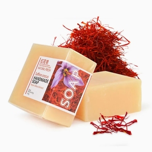 Cosméticos de belleza Cuidado DE LA PIEL Eliminar ácaros Reparación Nutrición Piel Azafrán Crocus Jabón hecho a mano - Product Image 1
