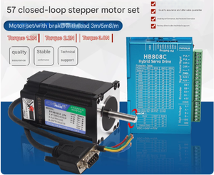 57 مجموعة محرك حلقة مغلقة 1.2N هجين مع مشفر + سائق HB808C مع قابس - Product Image 2