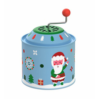 Boîte à musique en métal à manivelle personnalisée, carrousel pour enfants, boîte à musique en étain, cadeau musical de dessin animé pour les fêtes