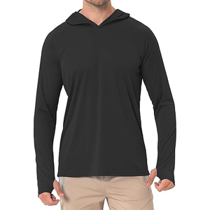 Vente chaude, impression par sublimation personnalisée noire, taille plus, coupe-vent, manches longues, imperméable, séchage rapide, anti-UV 50+, respirant, léger - Product Image 1