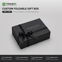 Boîte cadeau pliable personnalisée avec ruban, emballage de luxe pliable pour cadeaux, collations et e-commerce