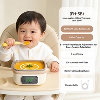 Bol thermique électronique, boîte à lunch électrique, chauffage à température constante pour bébé, acier inoxydable 304, capacité de 0,75 L