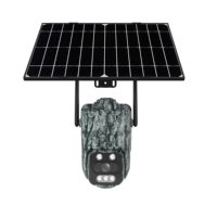 Caméra de surveillance AOV CCTV avec panneau solaire 360°, audio bidirectionnel, portable, sécurité 4G, extérieure, 2K, alimentation externe