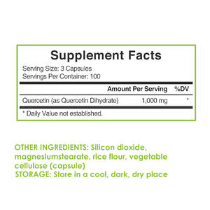 HUAQING OEM Private Label Quercetin 1000mg kapsul Ultra kekuatan Quercetin suplemen bioanamel untuk dukungan imun sehat - Product Image 3