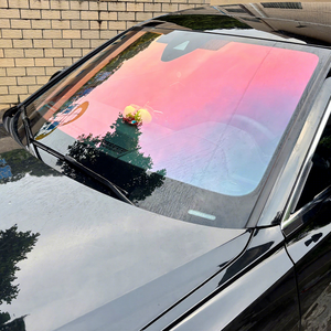 VLT85 ٪ لون الحرباء سعر المصنع ، فيلم نافذة السيارة الأحمر * 30 م ، الزجاج الأمامي الشمسي الملون غروب الشمس ، فيلم الحرباء - Product Image 1