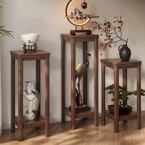 Soporte para flores de madera maciza, rectangular, estilo asiático, duradero, tipo de soporte, estante de almacenamiento versátil para uso en interiores y exteriores - Product Image 1