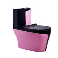 Toilette meuble d'extérieur style sirène de couleur rose, toilette confortable, à vendre, pièce unique