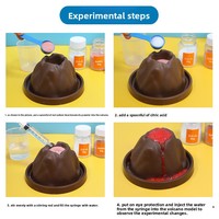 Matériel d'expérimentation scientifique sur l'éruption volcanique, kit DIY de chimie amusante et technologique pour l'éducation, avec sablier et dentifrice d'éléphant