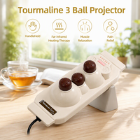 Produit phare : Appareil de massage thermique portatif à 3 billes de tourmaline et de jade, avec fonction de thérapie thermique électrique et projecteur, pour la prostate, modèle Jade Master