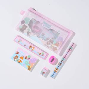 Ensemble de <span class=keywords><strong>papeterie</strong></span> pour l'école 2025, règle de dessin animé, taille-crayon, <span class=keywords><strong>papeterie</strong></span> pour filles, enfants, design kawaii, <span class=keywords><strong>papeterie</strong></span> pour enfants, modèle QX-S014, OEM&ODM - Product Image 6