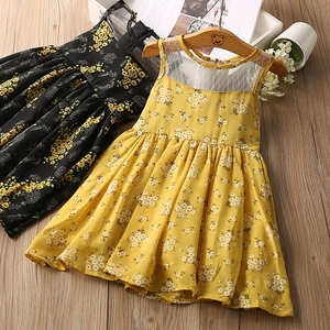 Muestra Gratuita de Ropa Infantil de Boutique, Vestido de Verano con Flores Negras para Niña, de un Fabricante de Ropa - Product Image 4