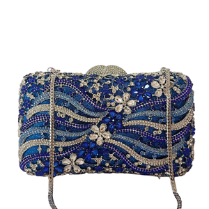 Sac à main marbré pour femme avec strass et chaîne en O, sac de soirée carré unique pour robe de danse et tenue de tous les jours - Product Image 3