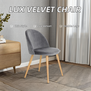 كرسي طعام فني من المخمل، أثاث طعام عصري أنيق، تخصيص حسب الطلب، كرسي طعام حديث مبطن للمطبخ والاسترخاء - Product Image 5