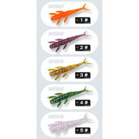 SENSOAR 73mm 1.3g 5 Couleurs Leurre Souple Artificiel TPE Ver Souple Appât de Pêche Eau Douce Eau Salée Wobbler Leurres de Pêche