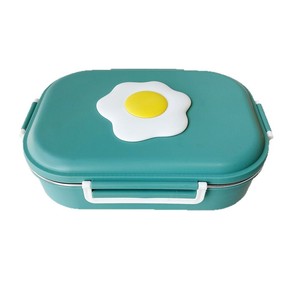 Cute Flower Patterned Large Capacity Four <b>Compartment</b> <b>Lunch</b> <b>Box</b>, Food Grade 304 Stainless Steel Insulated <b>Lunch</b> <b>Box</b> - Product Image 6