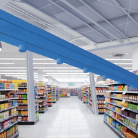 Conduit d'air en tissu flexible en polyester pour système de ventilation CVC, style design industriel, économe en énergie, garantie 1 an, pour hôpitaux