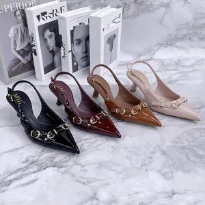 New trendy pointed toe 2 inch heels shoes for women dating party stiletto women's pumps