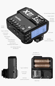 Disparador de Flash Inalámbrico <span class=keywords><strong>Godox</strong></span> X2 <span class=keywords><strong>X2T</strong></span> <span class=keywords><strong>TTL</strong></span> 1/8000s HSS para Cámaras Canon, Nikon, Sony, Fuji, Olympus, Pentax - Product Image 3
