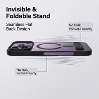 Coque de téléphone magnétique antichoc en PC souple et TPU avec béquille intégrée pour iPhone 11 12 Mini 13 14 15 16 17 Pro Max – Produits tendance