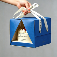 Emballage pour desserts, boîte cadeau en carton pliable, logo personnalisé, impression UV, emballage pour pâtisserie de qualité alimentaire, écologique, recyclable
