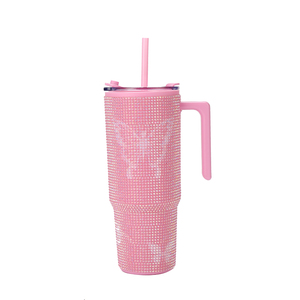 Tazza scintillante da 40oz alla moda per donna, logo personalizzato, servizio OEM, bicchiere in cristallo - Product Image 1