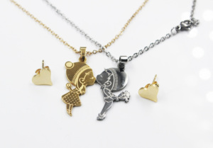 BMZ 2026 <span class=keywords><strong>Kiss</strong></span> love Forever Jewelry <span class=keywords><strong>2</strong></span> Sets Acier inoxydable - Product Image 2