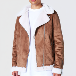Diseño básico Suministro directo de fábrica Nuevo estilo Bomber Chaqueta de cuero de piel sintética Nueva llegada Chaqueta de cuero de calle - Product Image 1