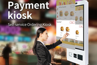 Kiosque de libre-service pour l'épicerie de 23,8 à 27 pouces avec imprimante thermique de reçus, lecteur de codes-barres, terminal de paiement POS
