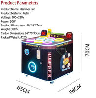 Machine de jeu d'arcade Whack-A-Mole miniature à monnayeur, à marteau, avec système de récompense, pour enfants, usage commercial en intérieur, vente en gros