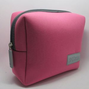 Custom Print Portable Ladies Handbags Neoprene Cosmetic Bags/<b>Cases</b> <b>Makeup</b> Bag Zippered Travel Toiletry Bag for Women with Rubber - Product Image 4