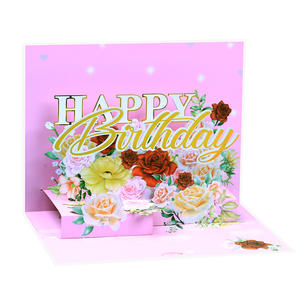 Cartolina d'auguri fatta a mano 4C stampa 3D Pop-up carta Love Card busta d'invito <span class=keywords><strong>per</strong></span> buon compleanno san valentino, grazie - Product Image 2