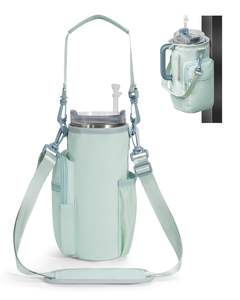 Porte-bouteille d'eau magnétique pour la gym, en néoprène, multifonctionnel, avec poche pour téléphone et cartes, aimants, porte-bouteille d'eau pour la gym avec poches pour téléphone - Product Image 1