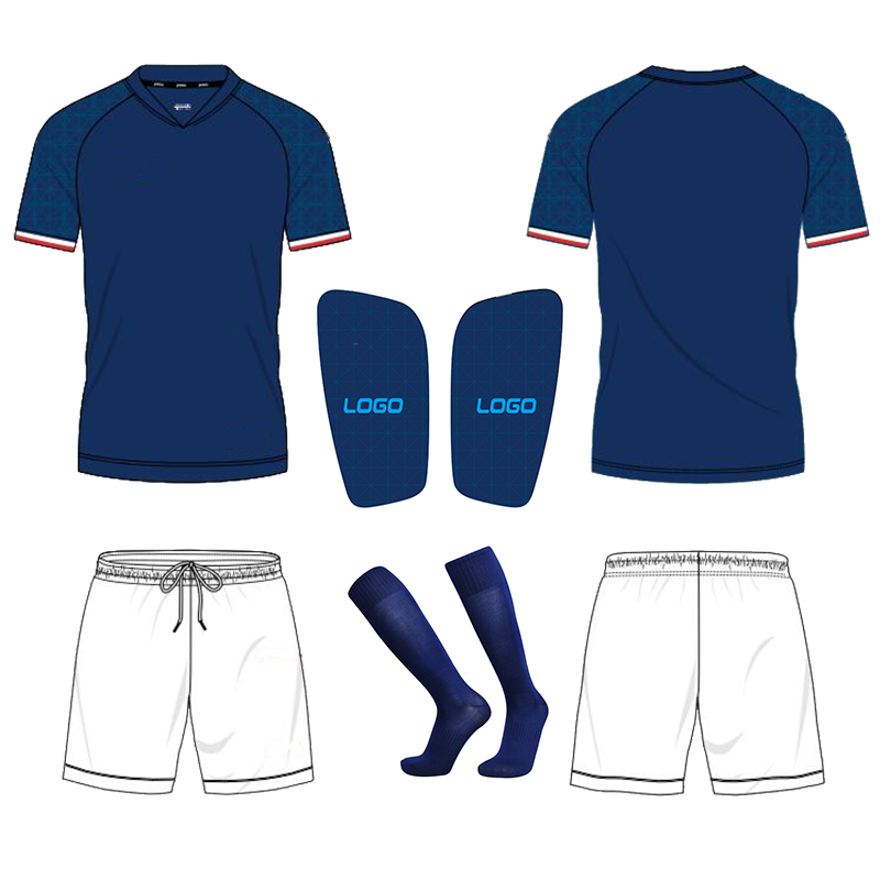 5 (jersey de fútbol + calcetines de fútbol + espinilleras)